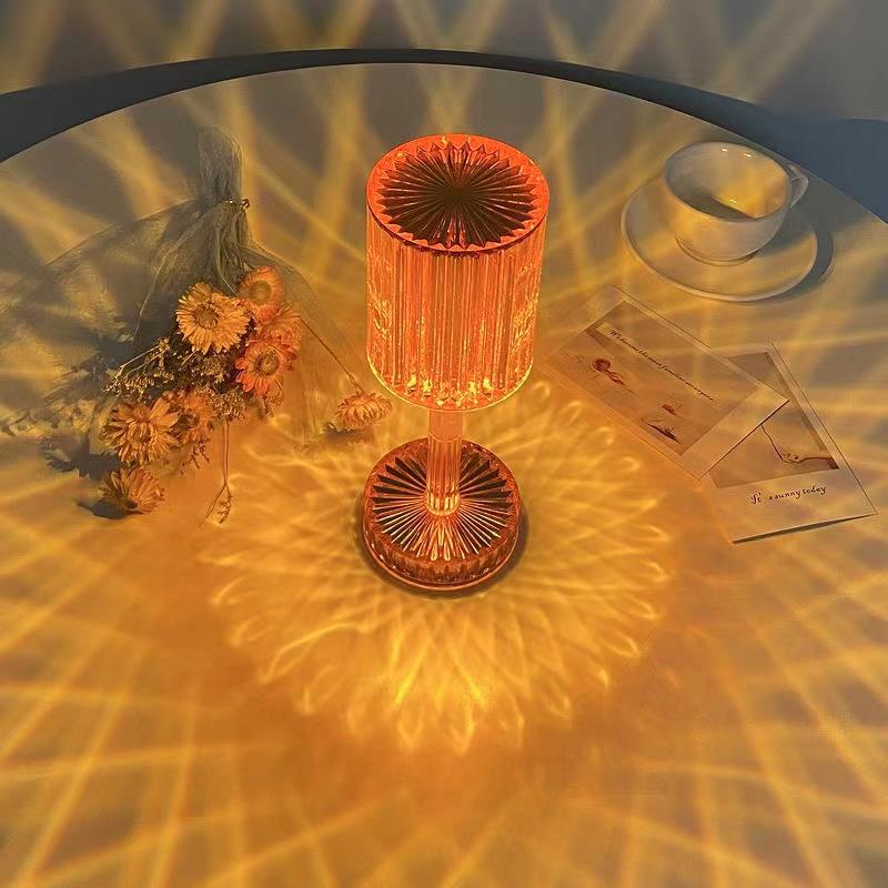 盖茨比LED三色调光水晶灯 简约现代风格充电式线条灯 床头氛围灯