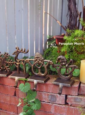 莫里斯花园 花园杂货家居花园铸铁摆件圣诞桌面挂钩