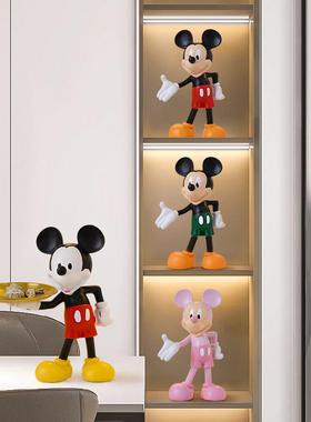 卡通迎宾米奇客厅酒柜装饰品摆件玄关电视柜展示柜网红米老鼠公仔