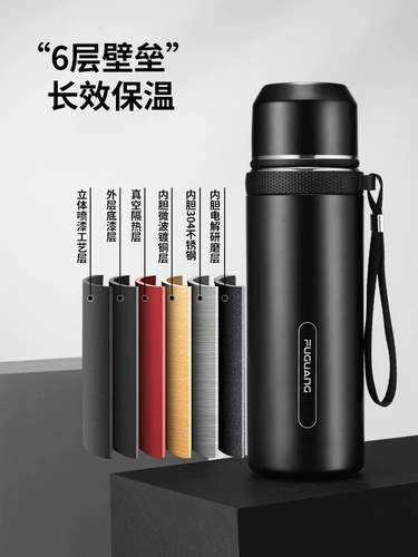 Мужской вместительный и большой портативный стакан, большой чайник из нержавеющей стали, чайная чашка, нержавеющая сталь AISI 304, 1000 мл