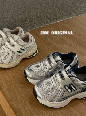 JBM2025春季新款儿童运动鞋男女童老爹鞋轻便魔术贴N字潮牌跑步鞋