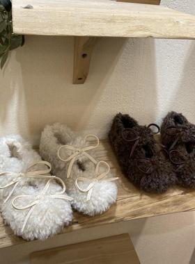 韩版童鞋2025女童冬季新款网红蝴蝶结公主毛毛鞋儿童加绒保暖棉鞋