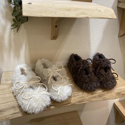 网红蝴蝶结公主毛毛鞋女童韩版冬