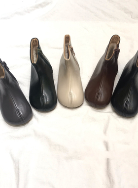 韩国童鞋2022女童秋冬季新款韩版时尚假分趾儿童短靴软底加绒皮靴