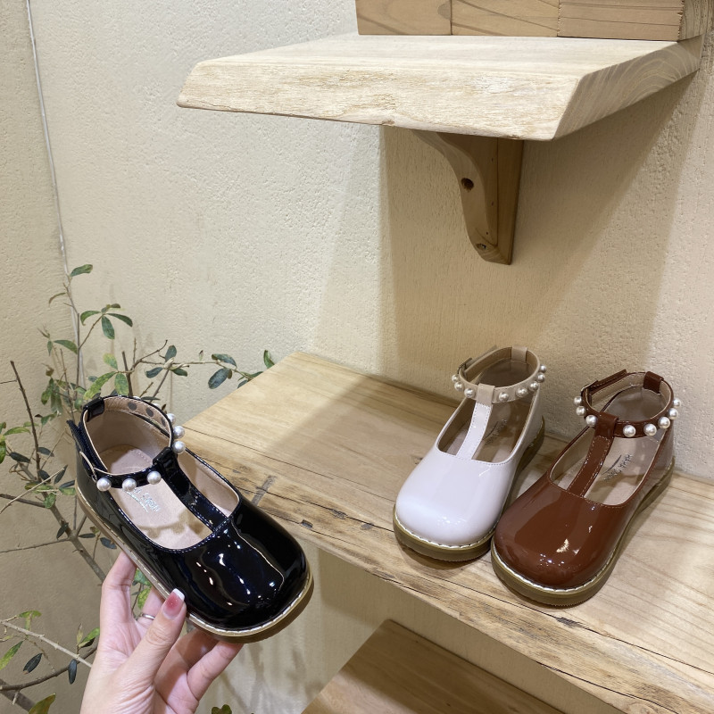 春秋女童韩版小香风珍珠公主皮鞋