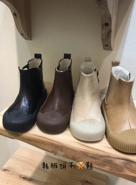 韩国童鞋东大门同款2025冬季新款韩版男女童加绒高帮短靴皮靴棉靴