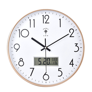 北极星钟表挂钟客厅家用时尚2023新款电子时钟挂墙现代简约石英钟