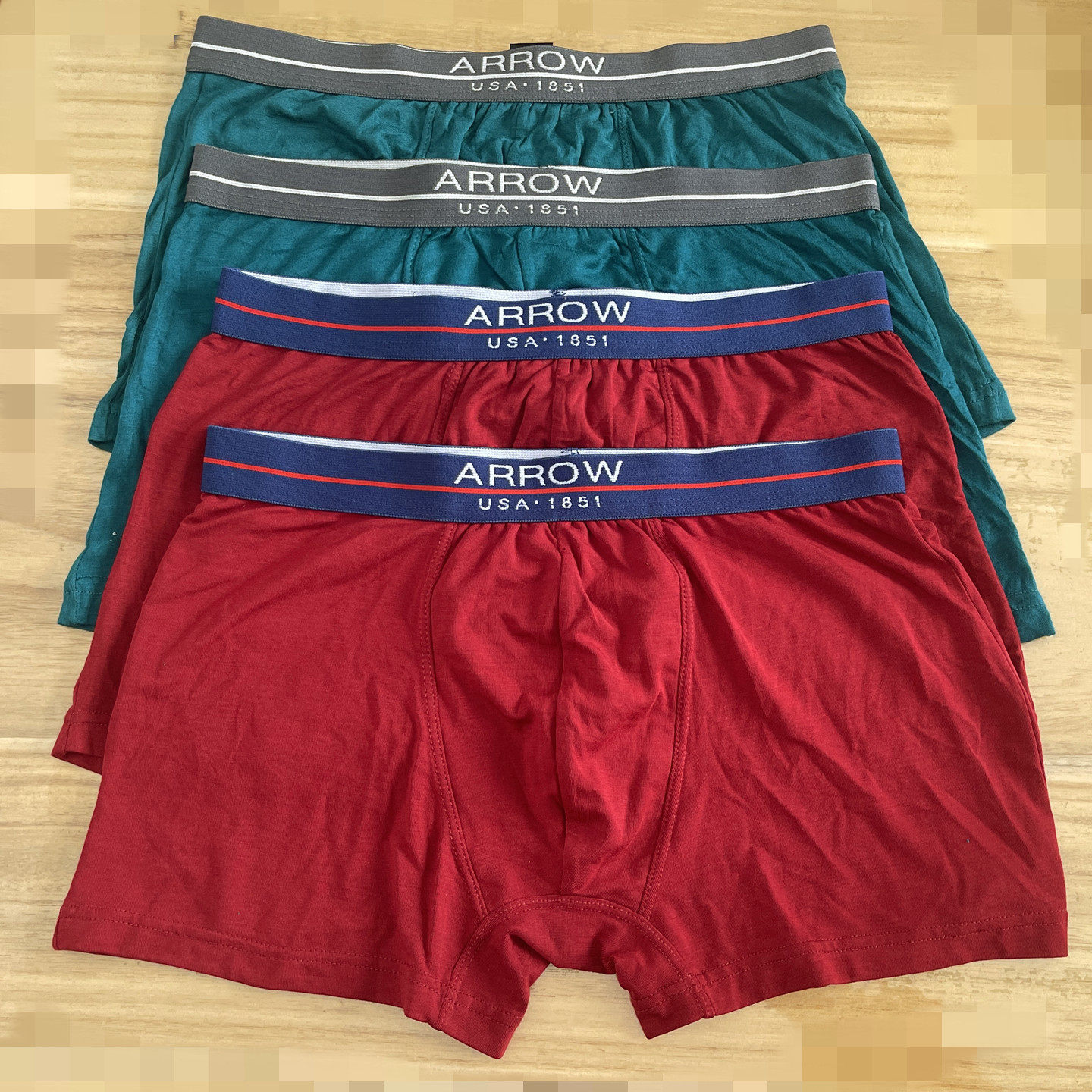 出口内裤男柔软竹纤维纯色运动男士平角裤舒适中腰四角短裤红色,女士内衣/男士内衣/家居服,男平角内裤,淘宝优惠券,粉丝福利购,淘宝优惠卷