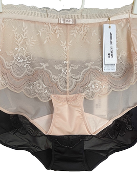 外贸出口内裤女轻奢性感蕾丝柔软网纱纯棉裆无痕底裤女士小平角裤