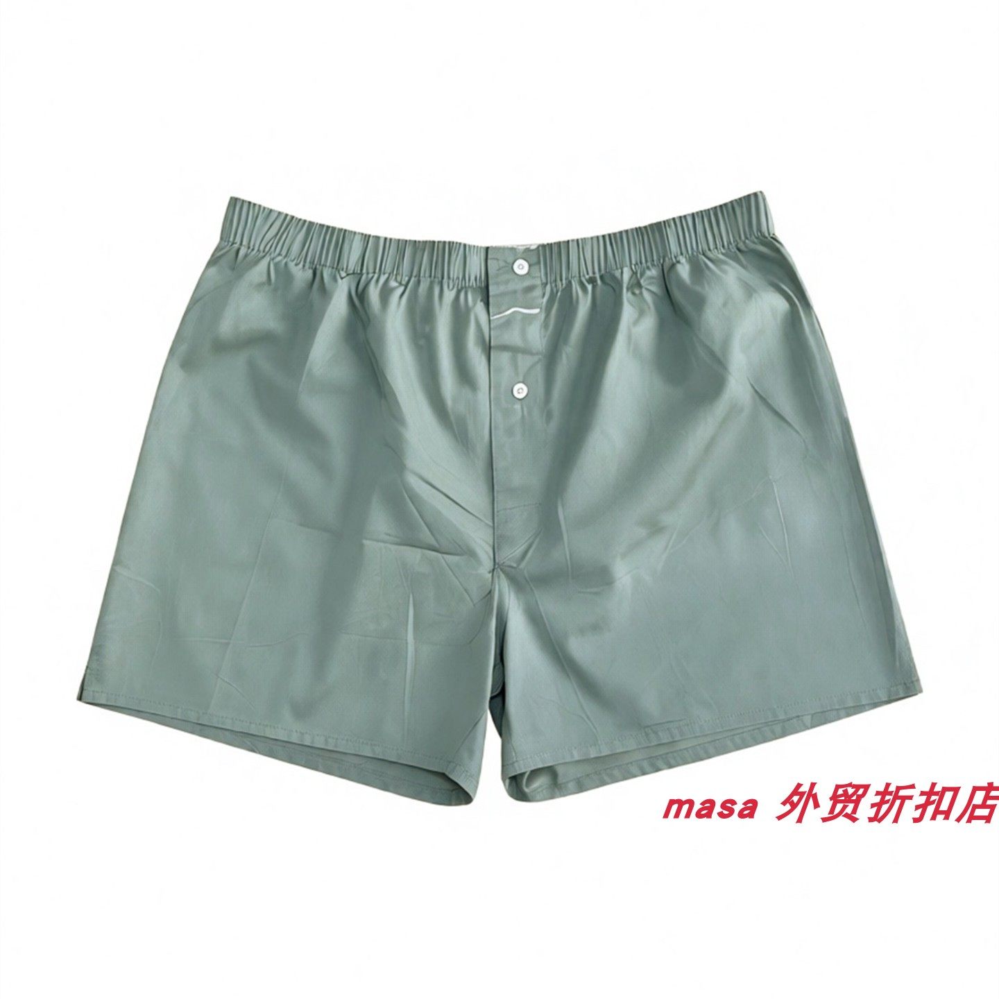 出口韩国棉质细腻梭织纯棉平角裤