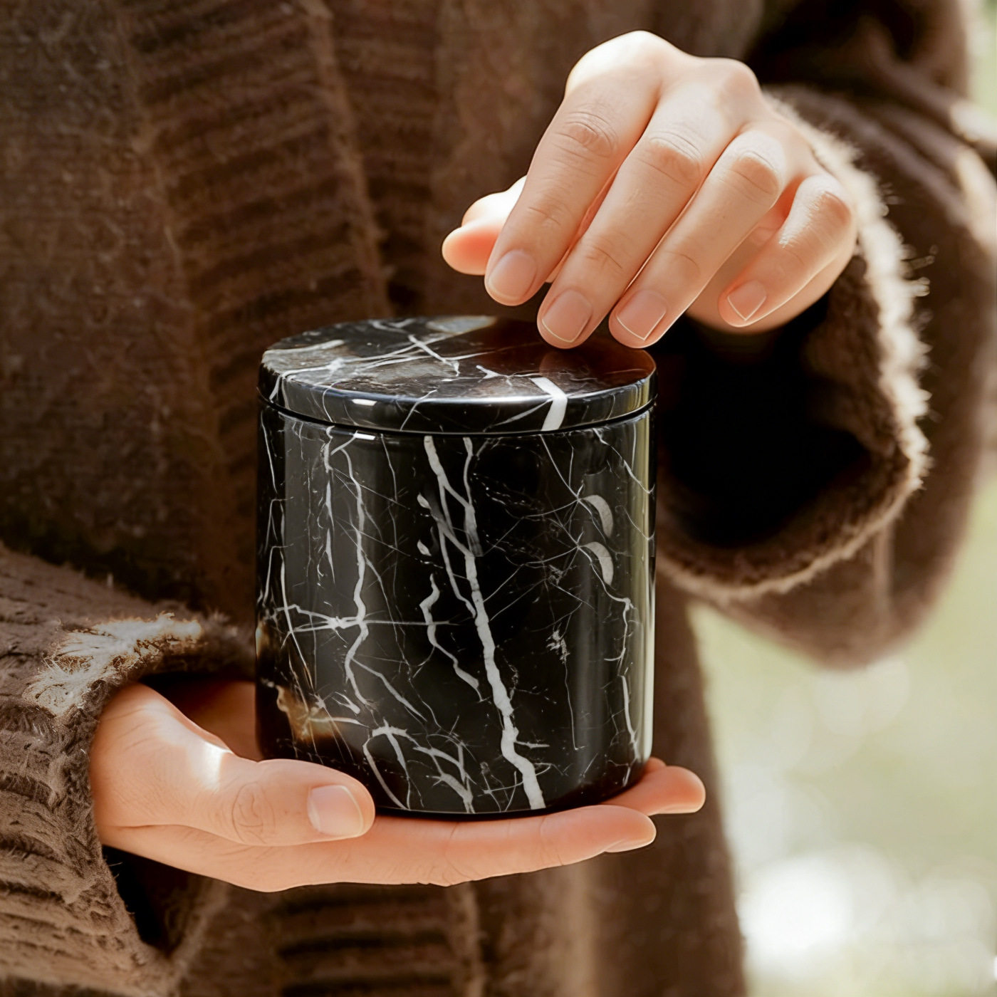轻奢大理石收纳罐香薰杯储物首饰盒样板间家居桌面石材香薰罐装饰,家居饰品,桌面摆件,淘宝优惠券,粉丝福利购,淘宝优惠卷