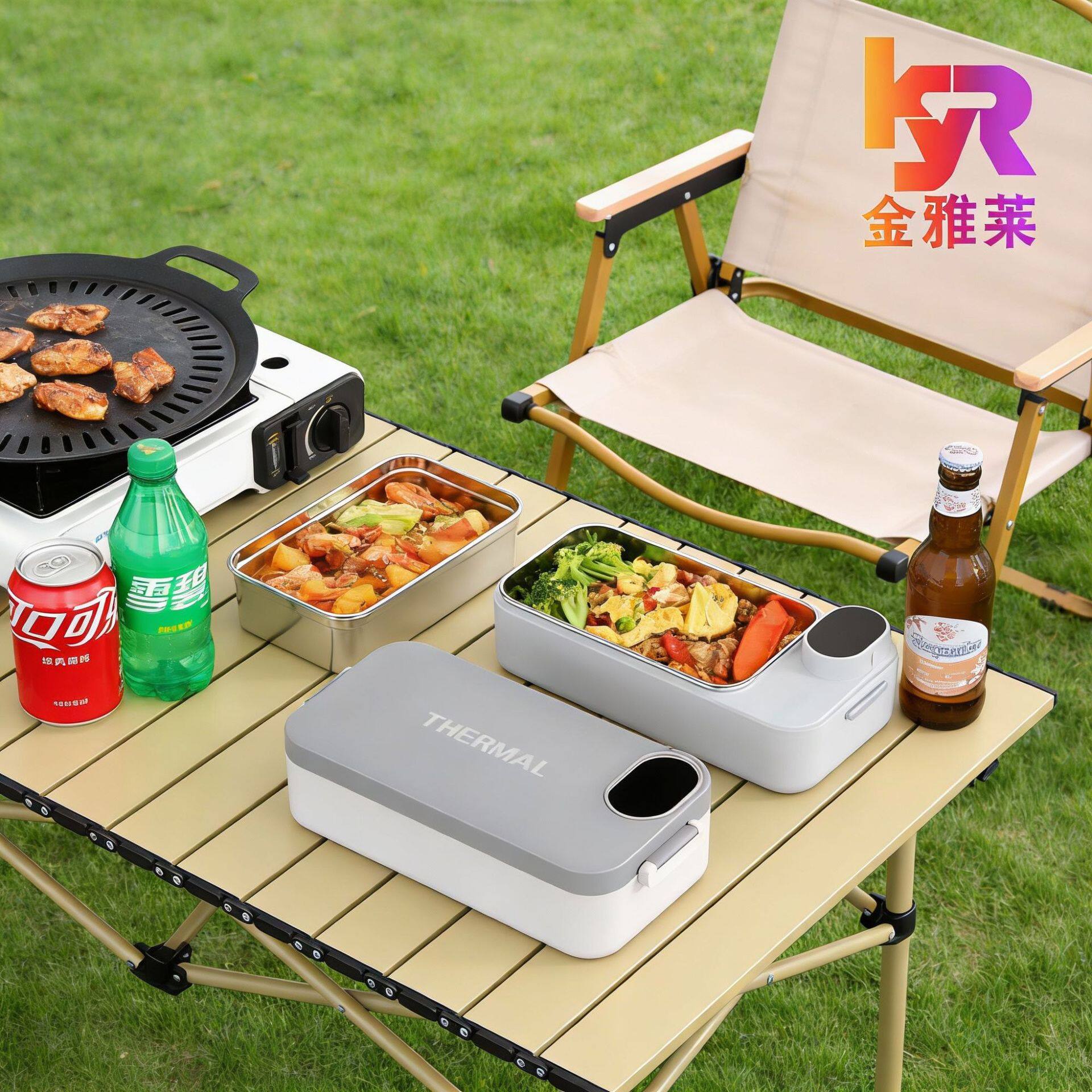 严选不锈钢饭盒智能免注水保温便当盒上班族户外保温学生加热餐盒