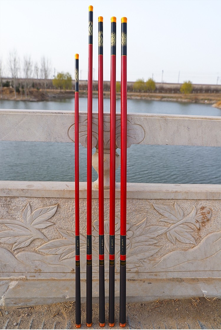 日本进口达瓦红虎鱼竿正品鱼竿高碳素鱼竿4h6h鱼竿台钓竿钓鱼竿