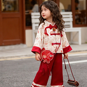 唐装 儿童国风中式 生日抓周宴宝宝一周岁婴幼儿冬 春装 女童汉服套装