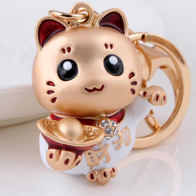 招财猫公仔汽车饰品礼物钥匙扣