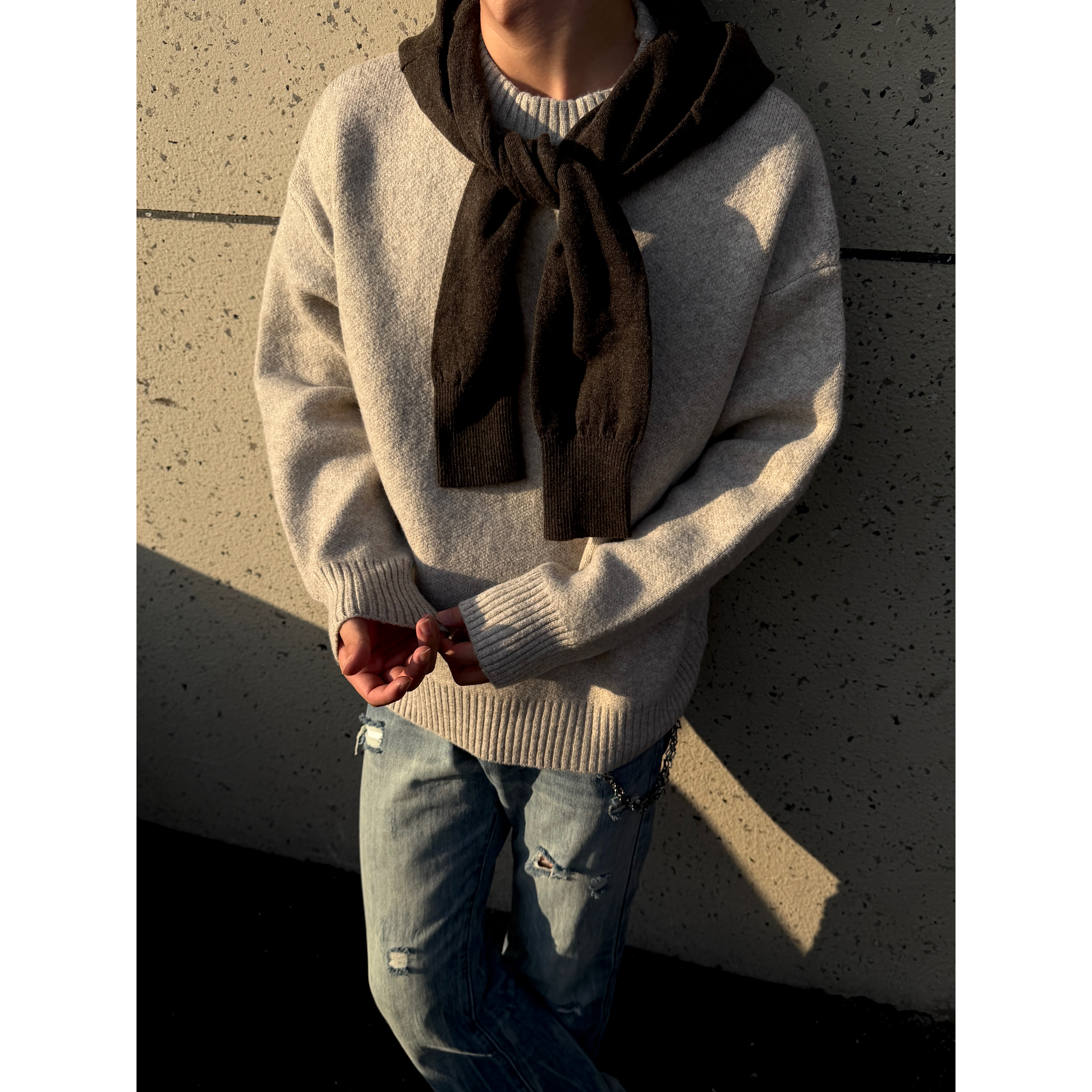 重磅加厚慵懒秋冬披肩设计纯色