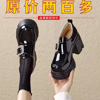 品牌撤柜增高乐福鞋女单鞋