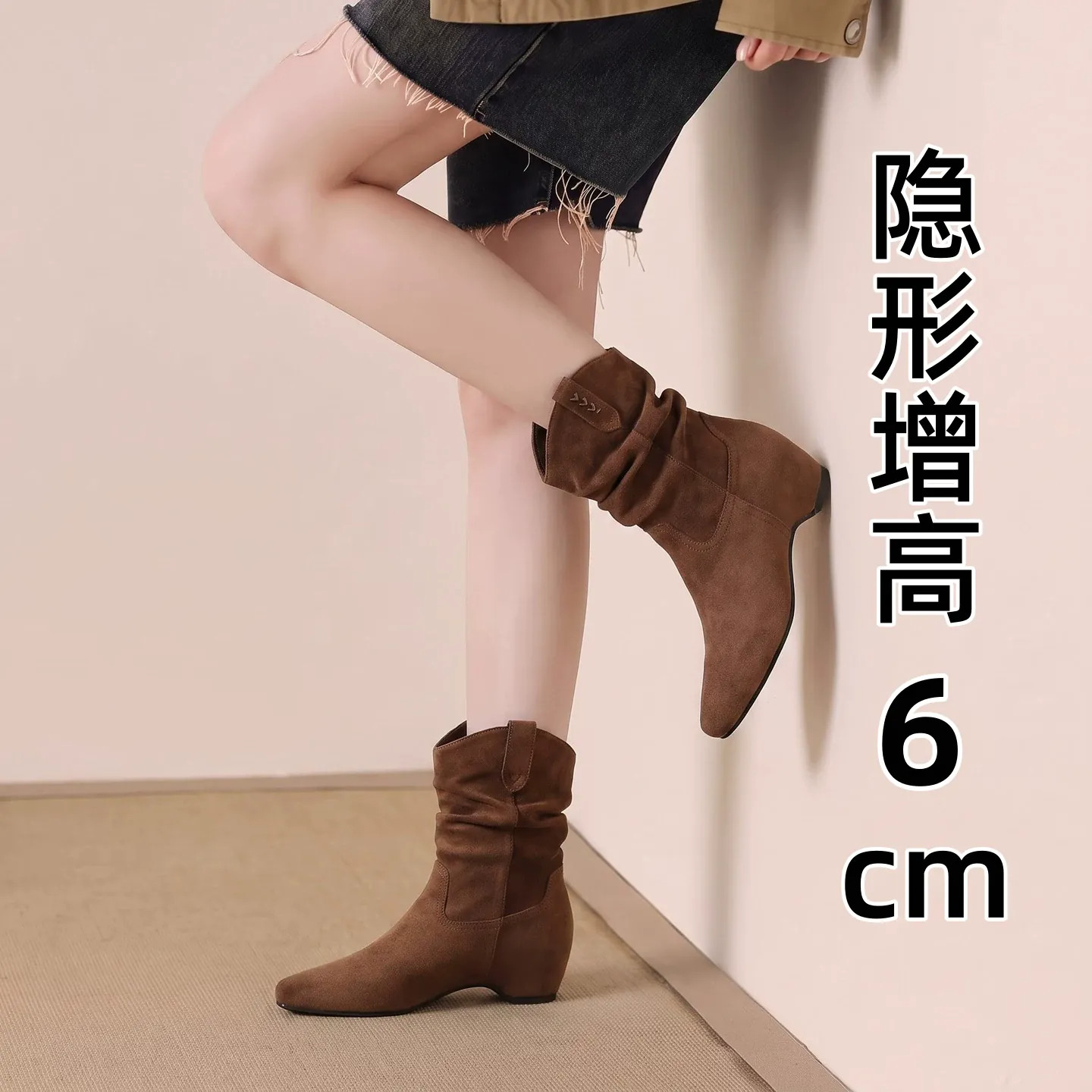 品牌时尚绝美短靴女西部牛仔靴子