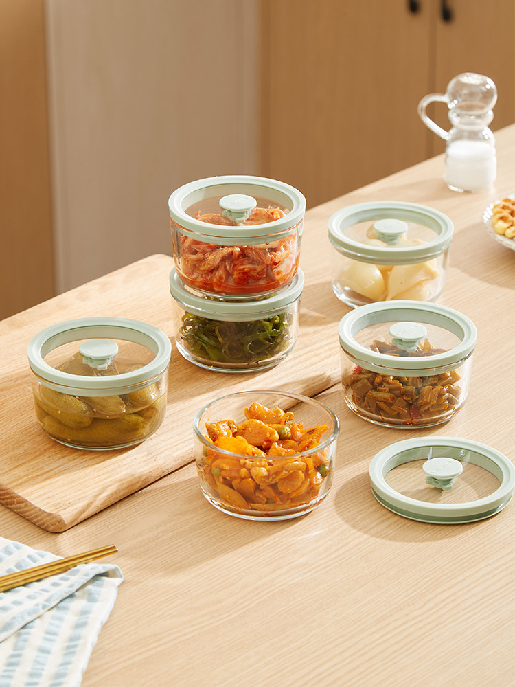 Коробка для маринадов, стеклянная коробка для хранения свежих продуктов, маленькая миска, герметичная банка, пищевое кимчи, специальная горчица, маленькая коробка для ланча, мини-ланч с крышкой Изображение 1
