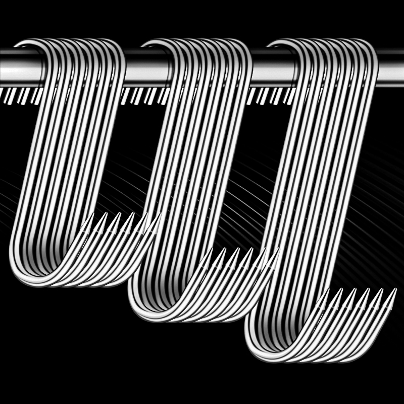 加粗无磁不锈钢腊肉挂钩60只装