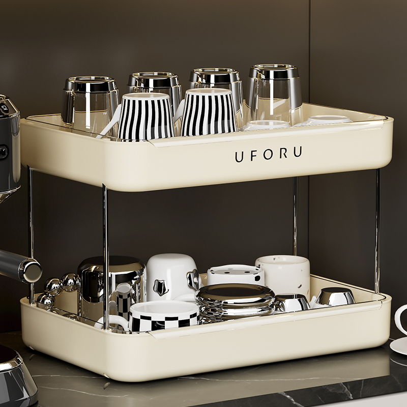 沥水杯子收纳置物架轻奢高级感