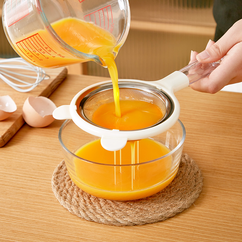蛋液过滤网筛漏勺家用厨房量杯