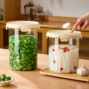 腊八蒜密封罐泡菜罐子玻璃食品级家用腌菜容器泡菜专用坛子咸菜罐
