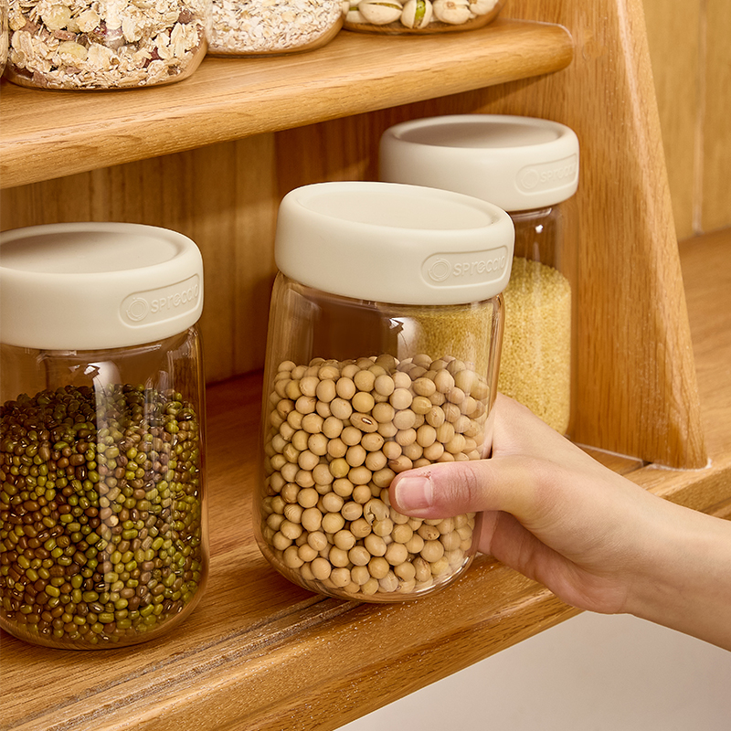 五谷杂粮收纳盒玻璃密封罐家用装米豆子粮食的储存罐食品级密封桶