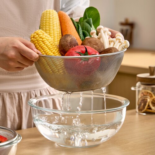 【新款玻璃沥水篮】洗菜料理盆