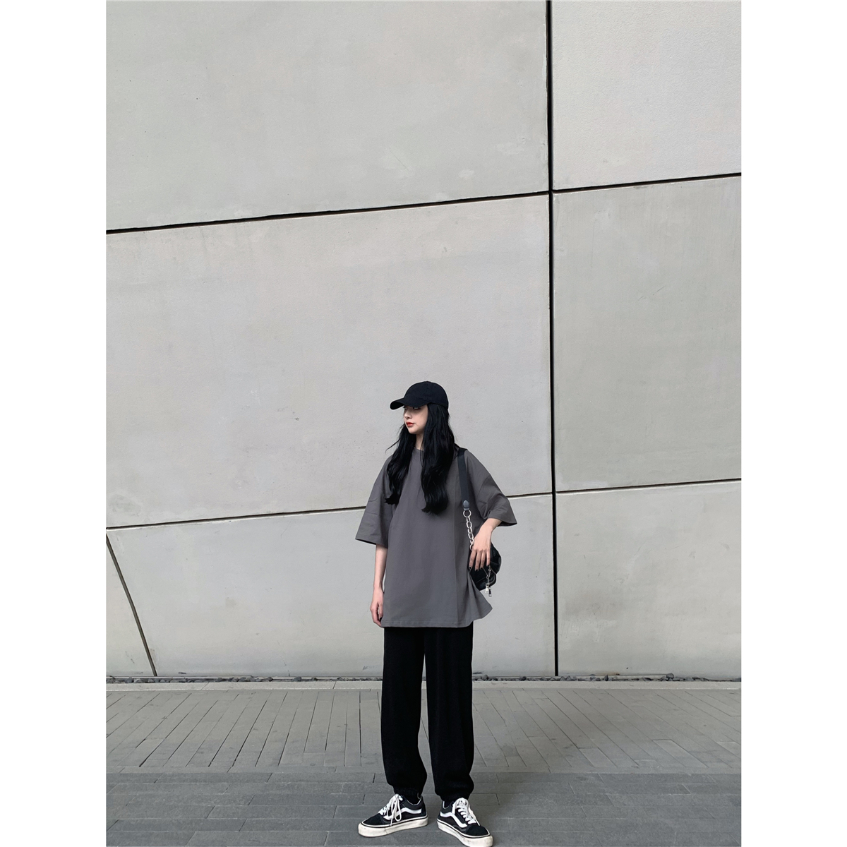 晚风晚晚 港味chic四季经典款束脚长裤宽松版型显瘦裤子潮2020ss