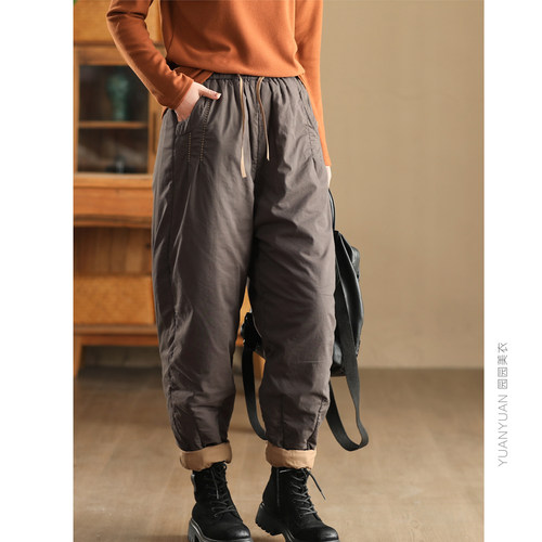 夹棉棉裤加厚保暖哈伦裤