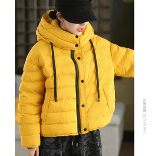 保暖石墨烯云绒外套女加厚连帽棉服冬季棉袄短款面包服蓬松感棉衣