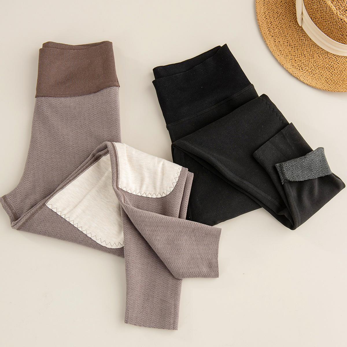 暖腹提臀护膝保暖裤加厚打底裤