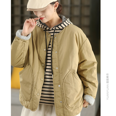 全棉夹棉棉袄加厚保暖棉衣外套