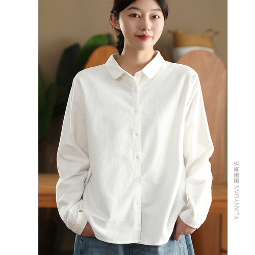 衬衫翻领上衣单排扣衬衣