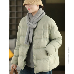 园园美衣冬季 90%白鸭绒外套2025年蓬松保暖羽绒服抽绳摆加厚外套
