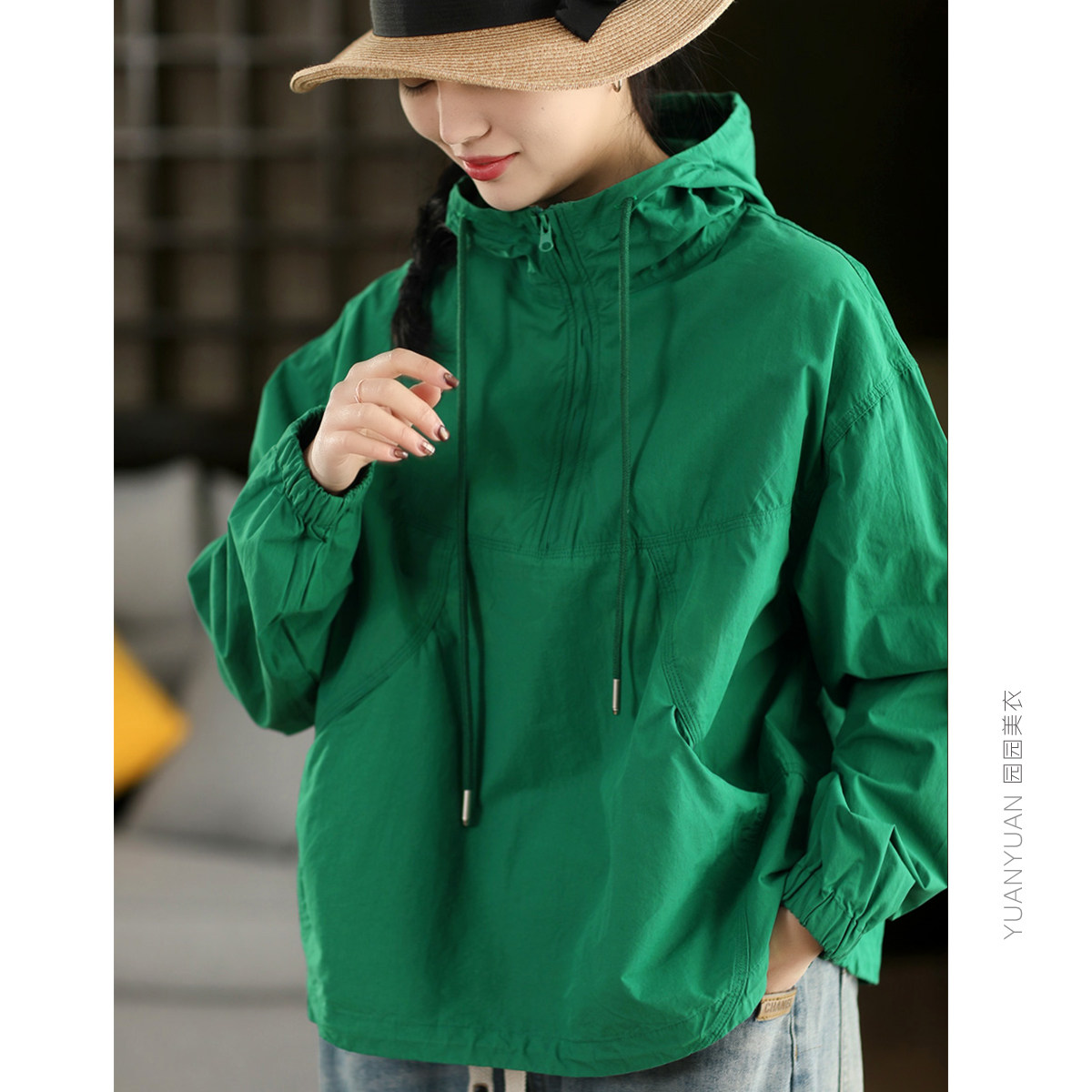 园园美衣新款高密棉连帽套头卫衣女春款休闲长袖帽衫宽松显瘦上衣,女装/女士精品,卫衣/绒衫,淘宝优惠券,粉丝福利购,淘宝优惠卷