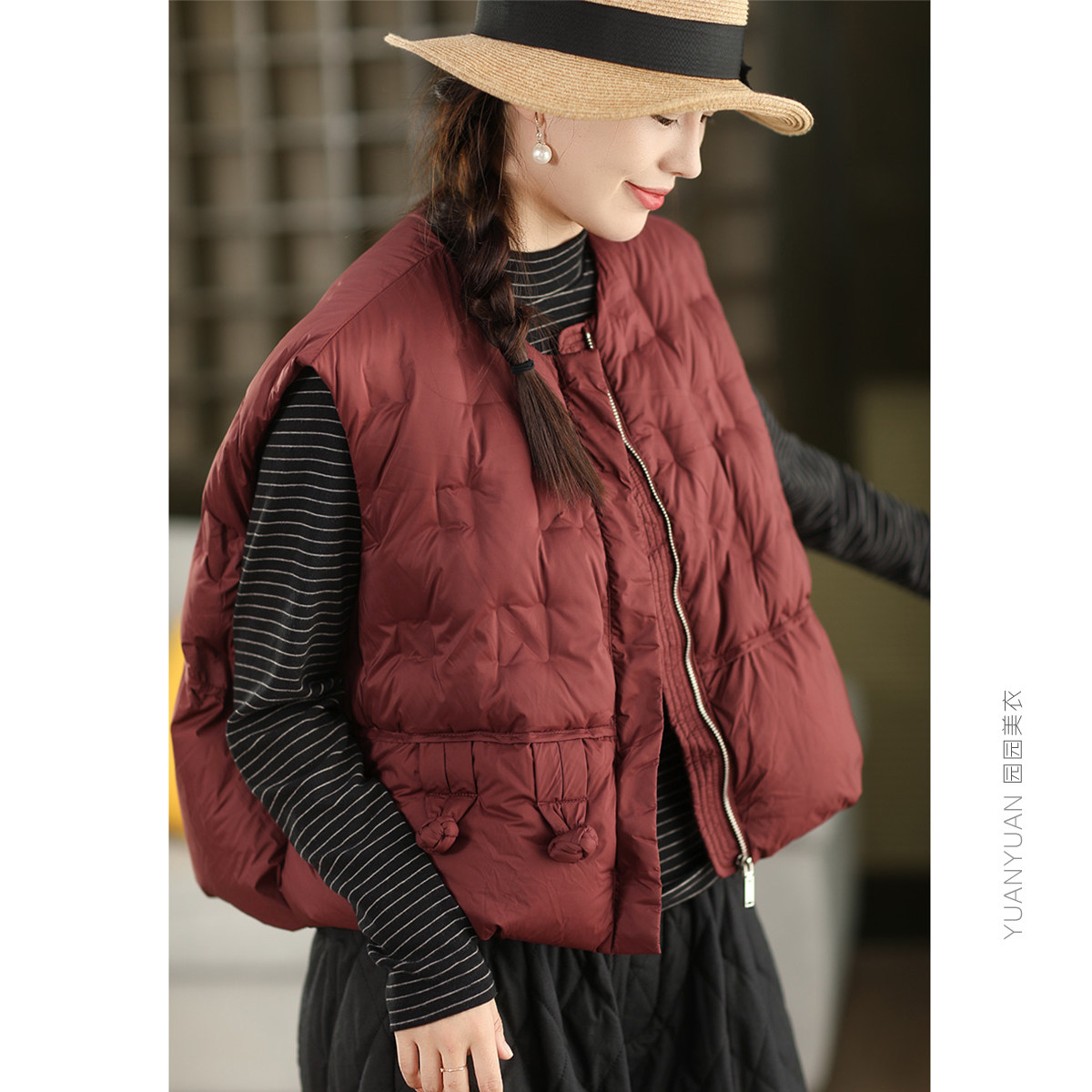 园园美衣复古冬季白鸭绒马甲外套女保暖加厚蓬松感羽绒服马夹,女装/女士精品,羽绒服,淘宝优惠券,粉丝福利购,淘宝优惠卷