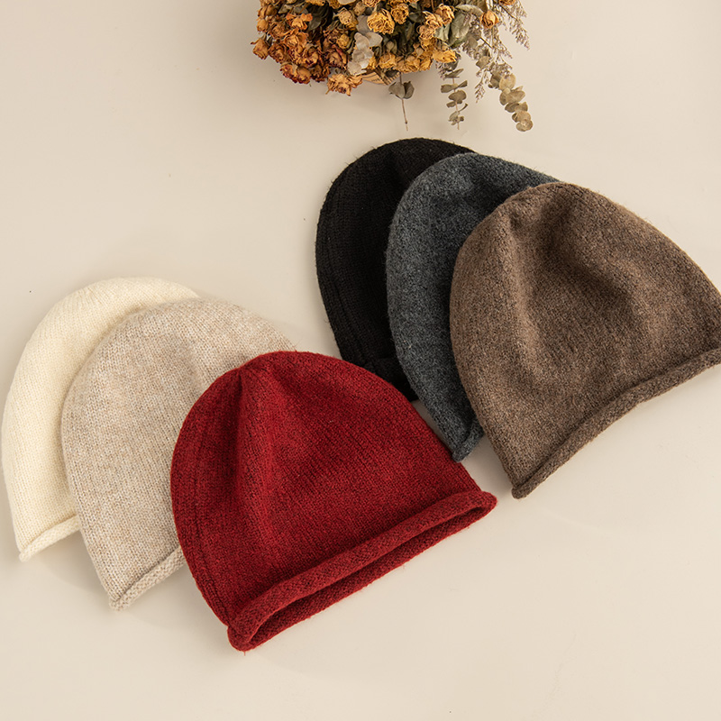 园园美衣秋冬时尚针织堆堆帽女百搭水桶帽显脸小保暖气质冷帽