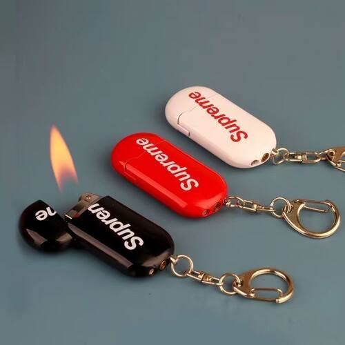 sup迷你充气打火机点烟器砂轮钥匙扣挂件便携创意个性男友礼物