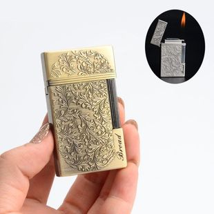 博达纤薄朗声打火机充气明火定制侧滑砂轮个性金属创意男士礼物
