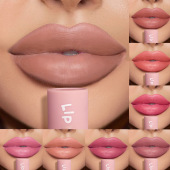 欧美风唇釉干性唇漆不沾杯不掉色吃土色深棕色奶咖裸色泥土色口红