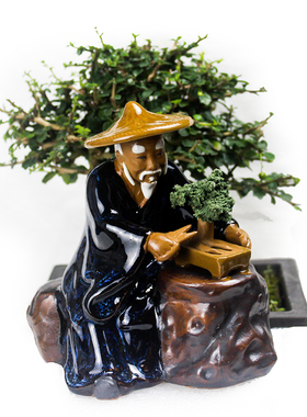 园林造景植物石湾公仔陶瓷装饰品