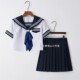 原创学院风JK制服正统日系满襟线白三本基础款 校供感水手服套装
