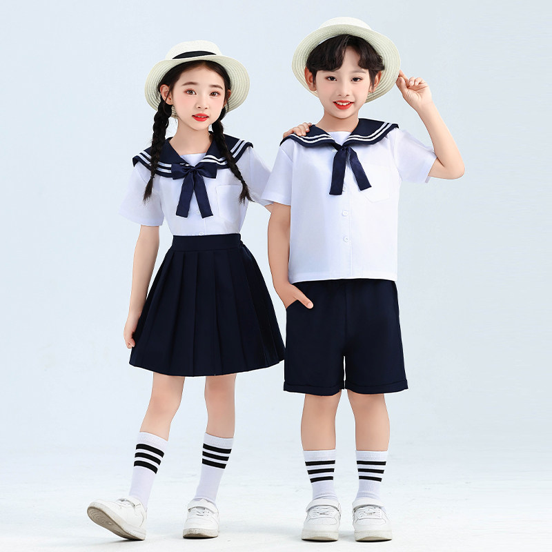 六一儿童小海军合唱演出服小学生朗诵比赛表演服幼儿园海军照班服