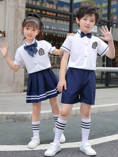 幼儿园园服夏装 英伦学院风儿童校服套装 小学生班服夏季 毕业照服装