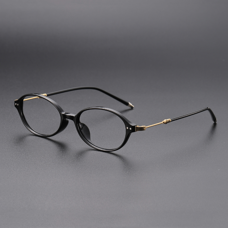 椭圆斯文书呆子近视眼镜防蓝光变色素颜女文艺镜框防雾可配高度数
