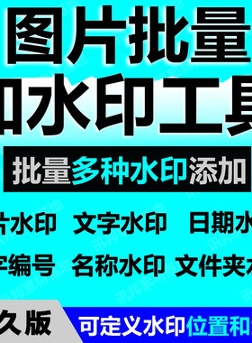 批量图片添加水印工具加logo电脑照片处理主图详情页加水印软件