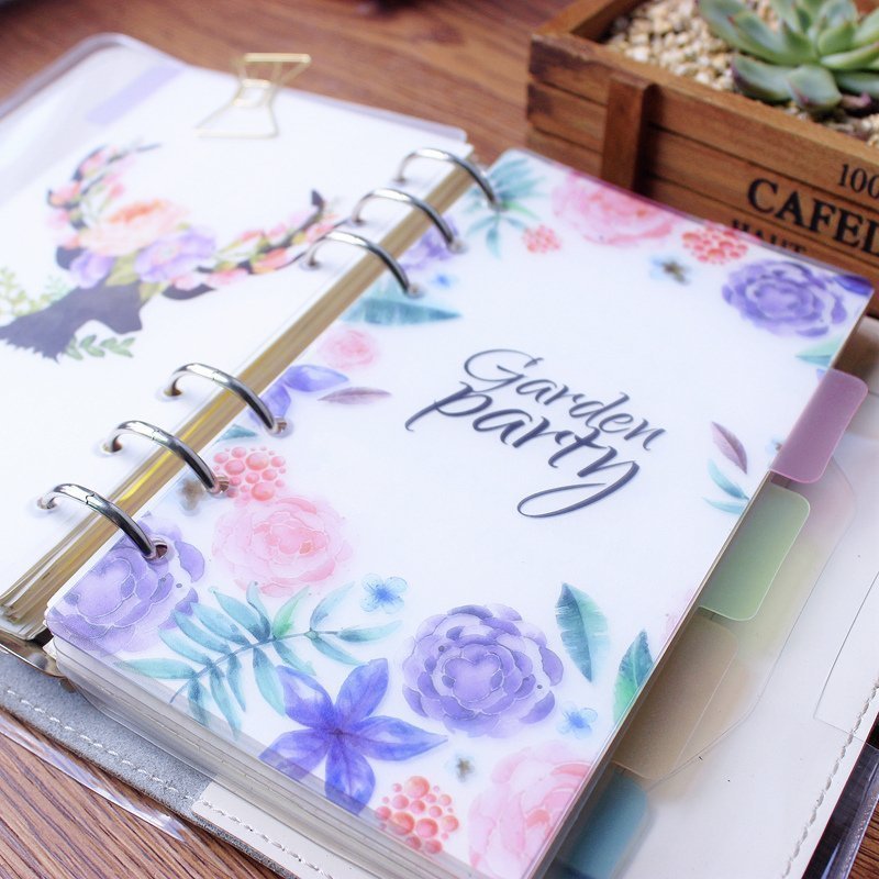 娜一本原创 缤纷麋鹿可爱pp塑料分隔页 半透明活页分类页索引页