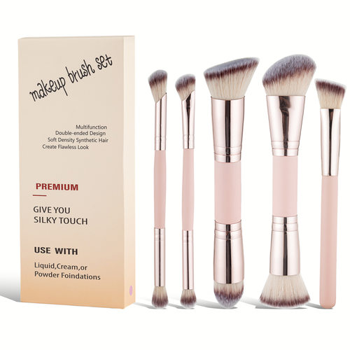 双头粉底腮红刷软毛美妆工具修容刷散粉刷化妆刷套装makeup brush